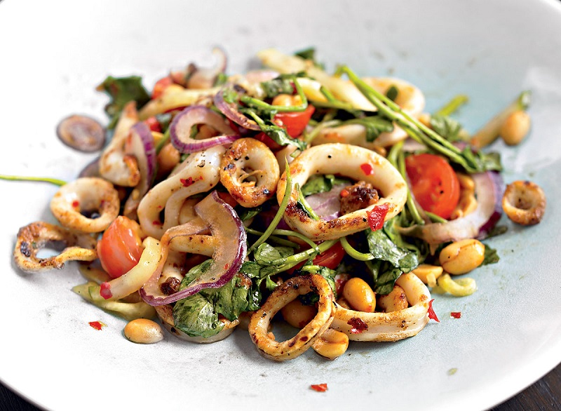 Grilled Squid Salad