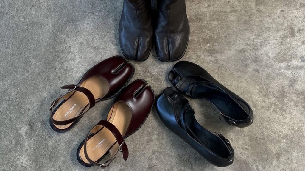 Pair of split toe shoes highlighting comfort, performance, and stylish design