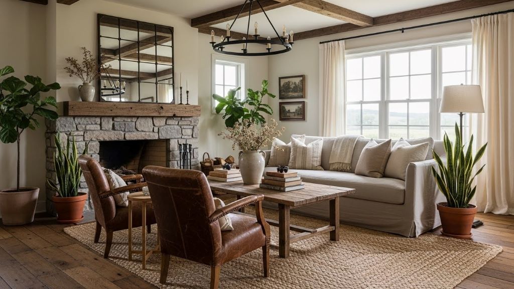 Farmhouse Rustic Living Room Furniture Styling Guide